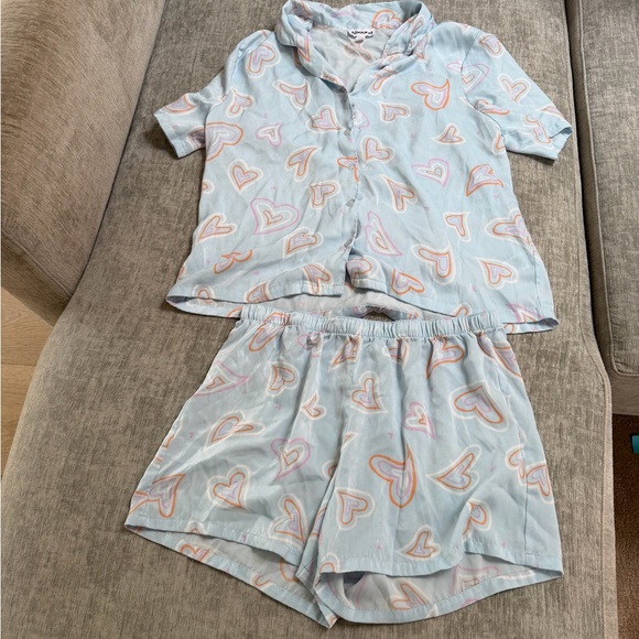 Abound Other - Abound Blue Heart Print Kids Pajama Set